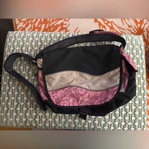 LL Bean Messenger Bag in Pink Aloha Print